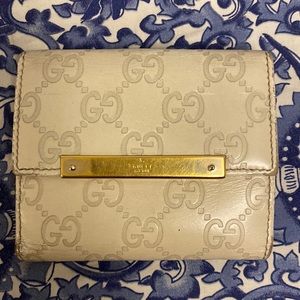 White Gucci Guccissima Wallet - SOLD